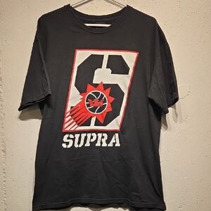 Supra Suns Style Black Graphic T-Shirt (Large)